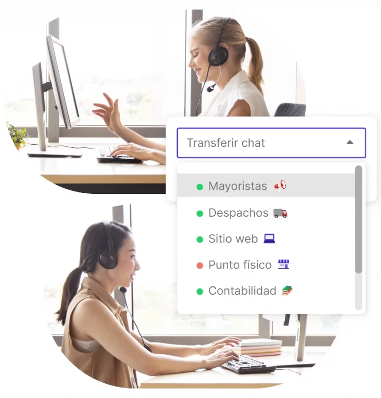 transferencia de chats entre agentes b2chat